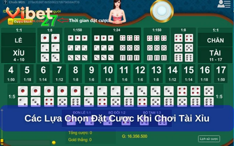 Các cửa cược tài xỉu được áp dụng phổ biến Các cửa cược tài xỉu được áp dụng phổ biến