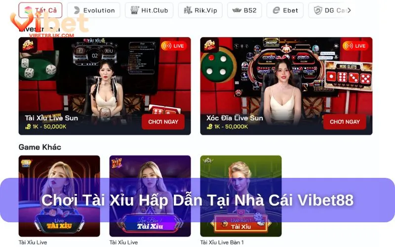 Chơi tài xỉu hấp dẫn tại nhà cái Vibet88 Chơi tài xỉu hấp dẫn tại nhà cái Vibet88